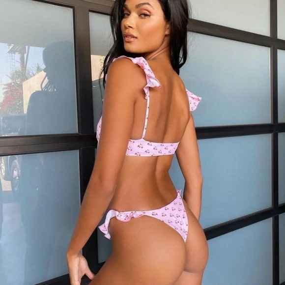 NEW! “Cherry Berry” Skimpy Ruffled Bikini Bottoms - Picture 2 of 14